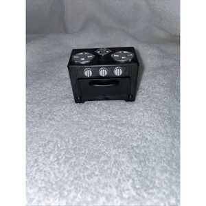 Epoch Gray Dollhouse Plastic Oven Stove Hinged Door Miniature 2.25x1.5x1.5 Inch